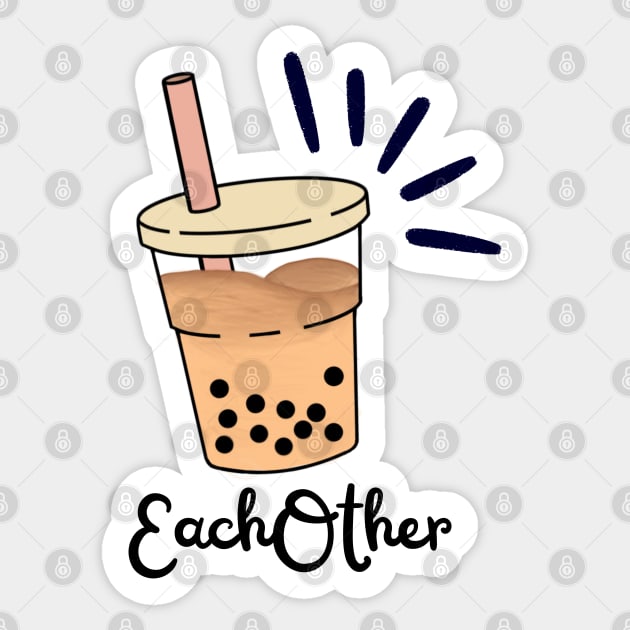 Made For Each Other Cookies and Milk Sticker by Nutrignz